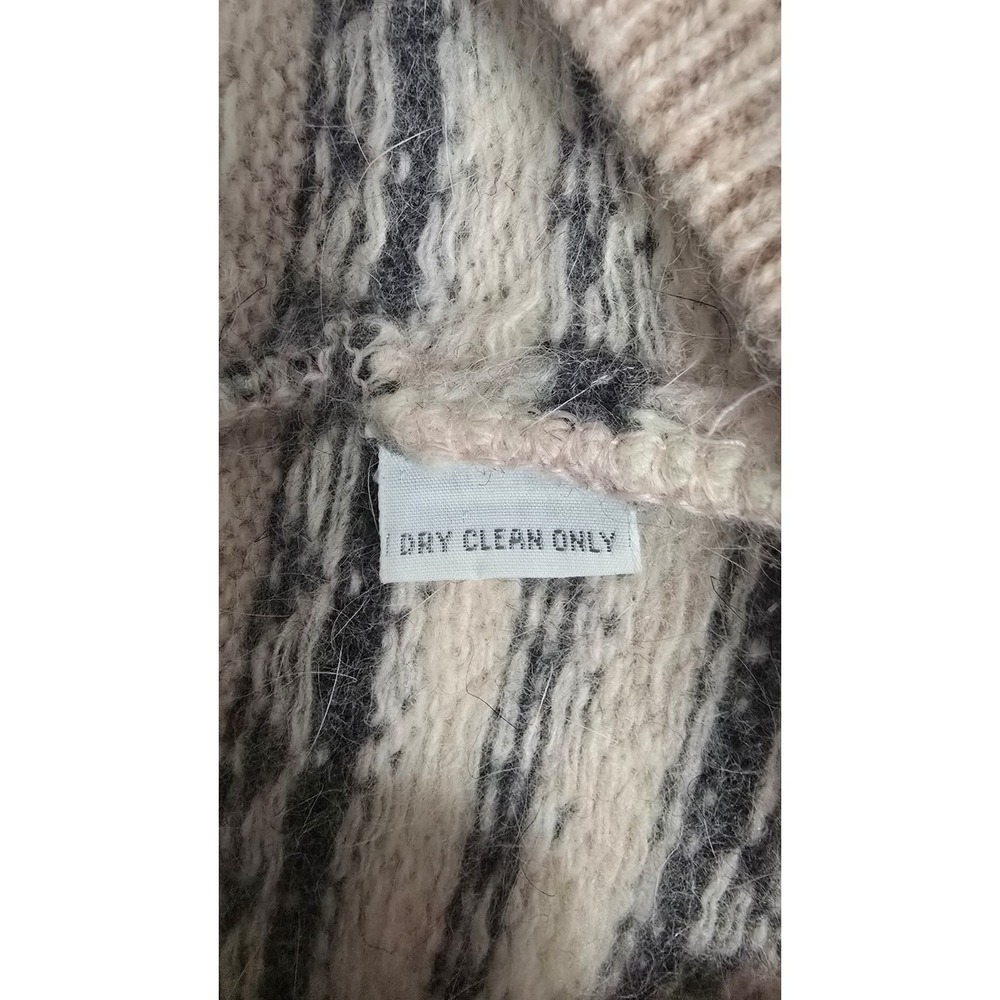 Vintage Liz Claiborne Sweater Sz Medium Preppy Lambswool Angora Striped Mom 90s - Picture 5 of 5